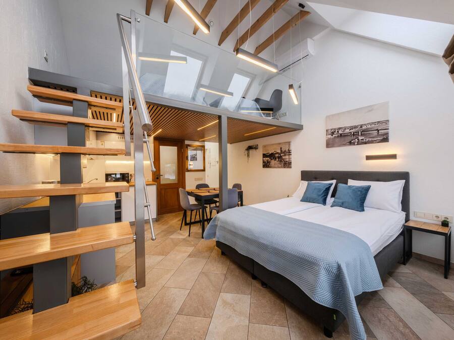 Exclusive Loft, River View | Premium bedding, pillowtop beds, individually decorated