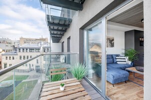 Appartement Luxe, 1 chambre, cuisine, vue cour intérieure | Terrasse/Patio