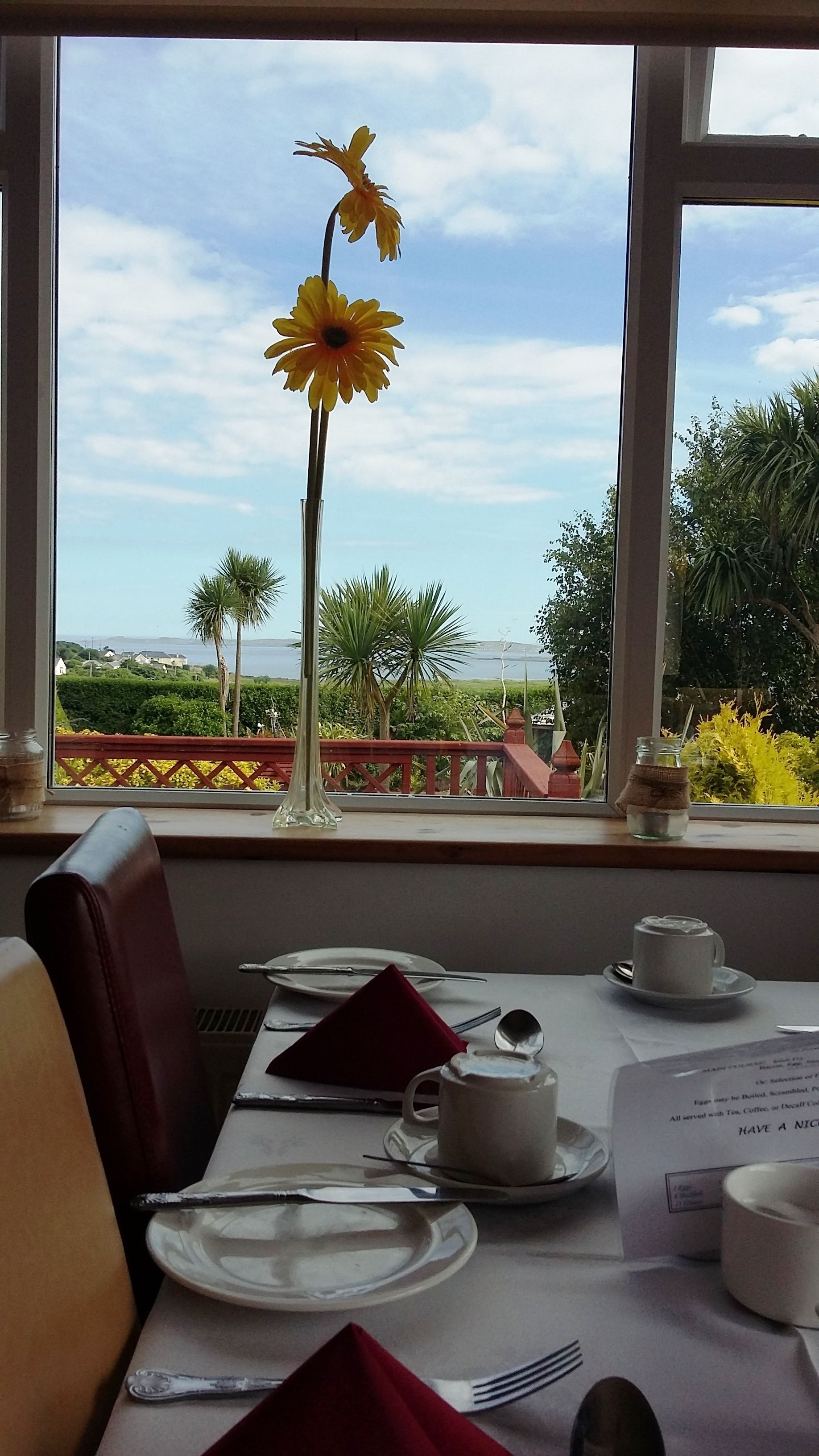 Breakfast, lunch, dinner served; Irish cuisine, sea views 