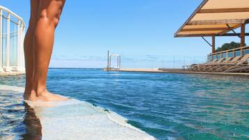 Outdoor pool, open 8:00 AM to 8:00 PM, pool loungers