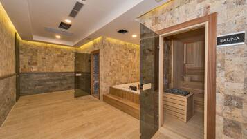 Behandelingskamers voor koppels, een Turks bad/hammam