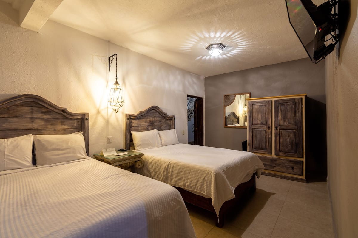 Standard Room, 2 Double Beds | Iron/ironing board (on request), free WiFi