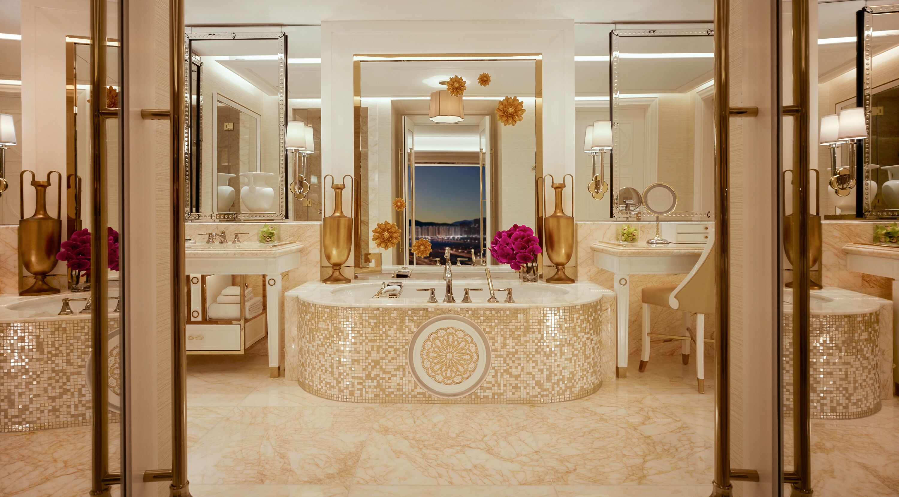 parlor suite | bathroom | separate bathtub and shower, designer toiletries, hair dryer, bathrobes