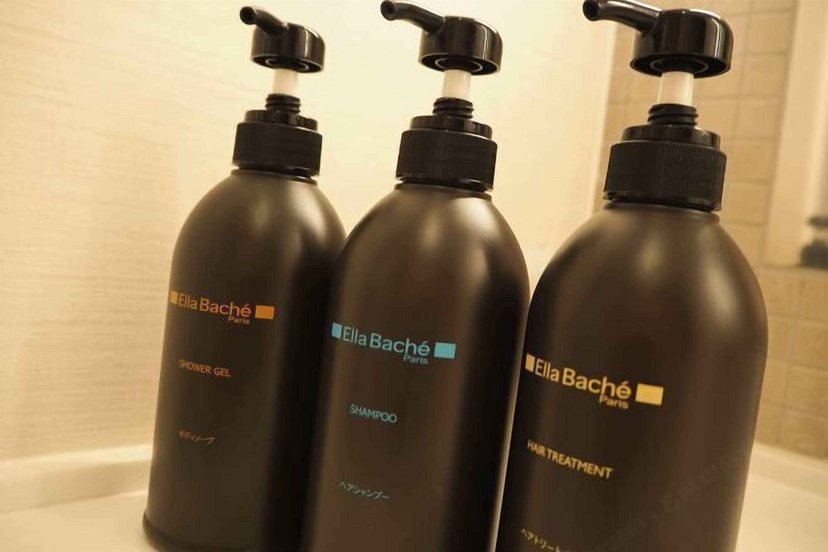 Combined shower/bathtub, free toiletries, hair dryer, slippers