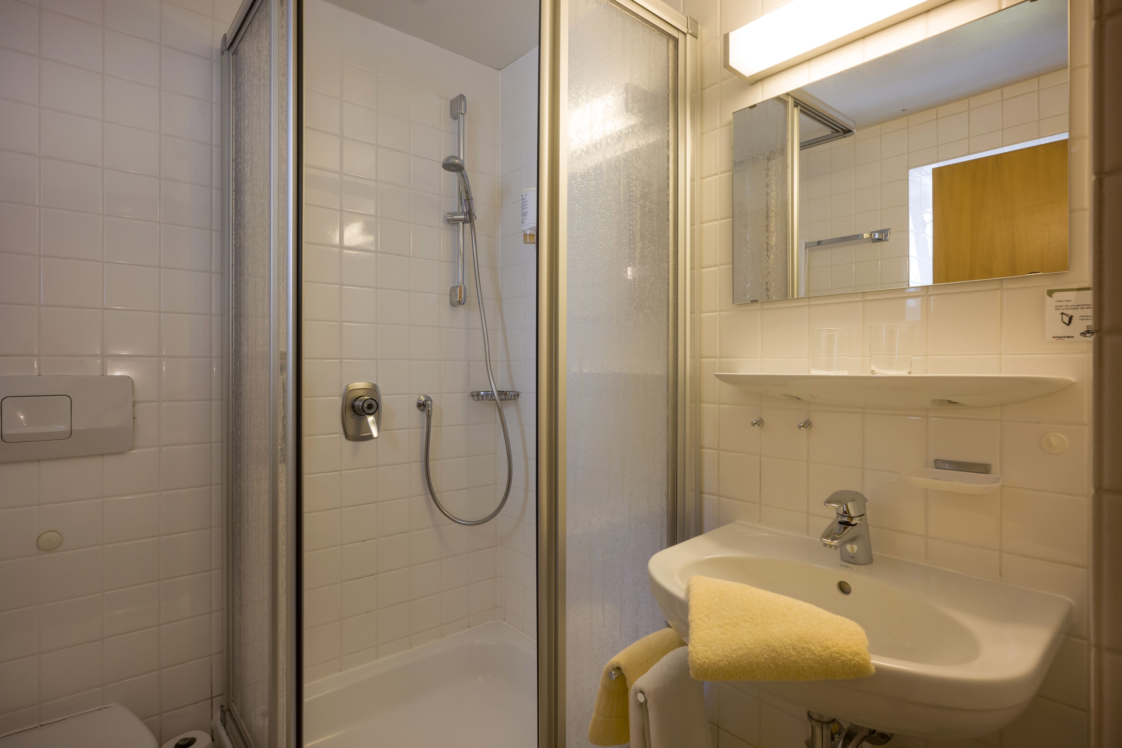 family room, balcony | bathroom | shower, hair dryer, towels, soap