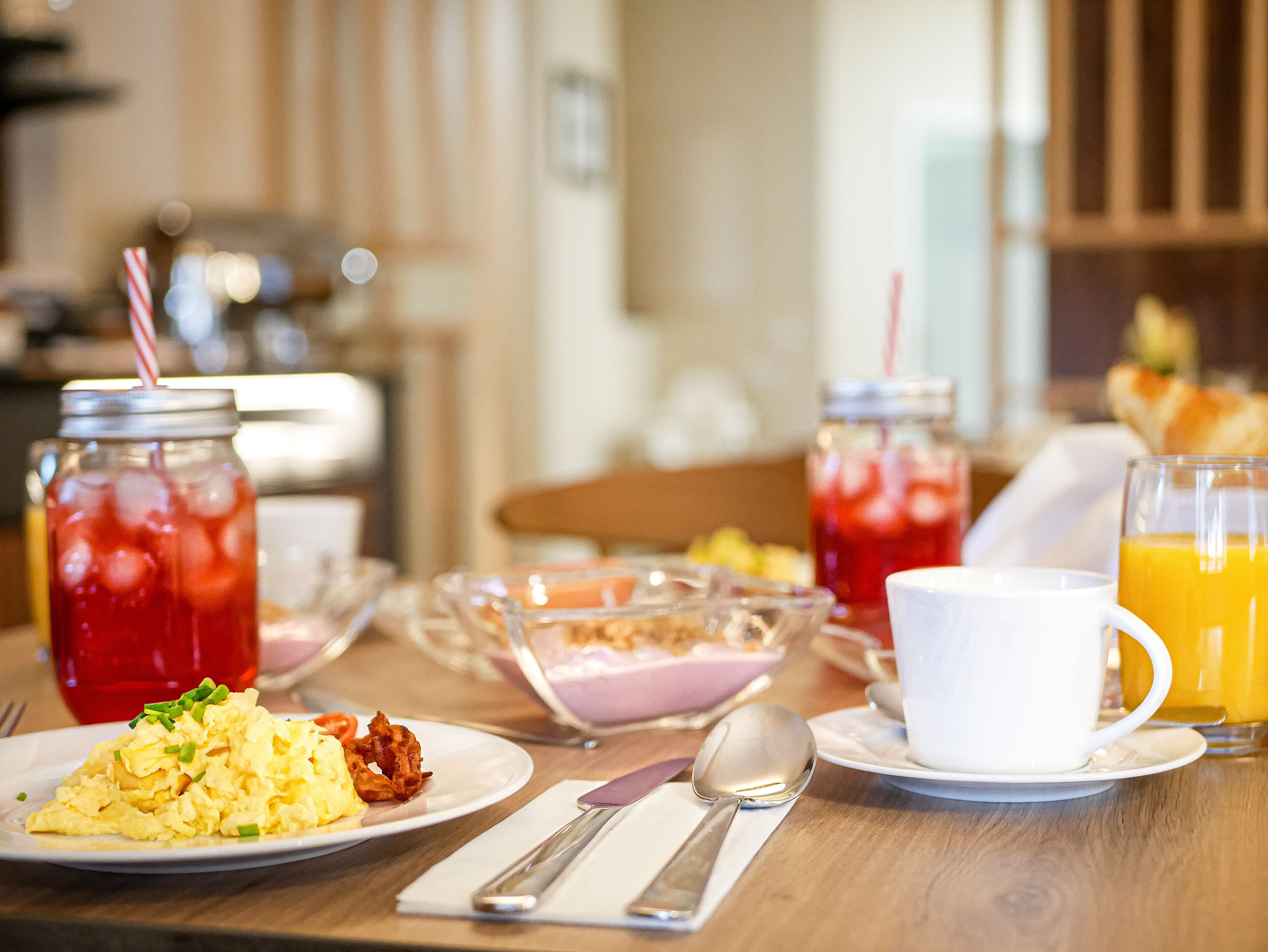 daily buffet breakfast (eur 10.00 per person)
