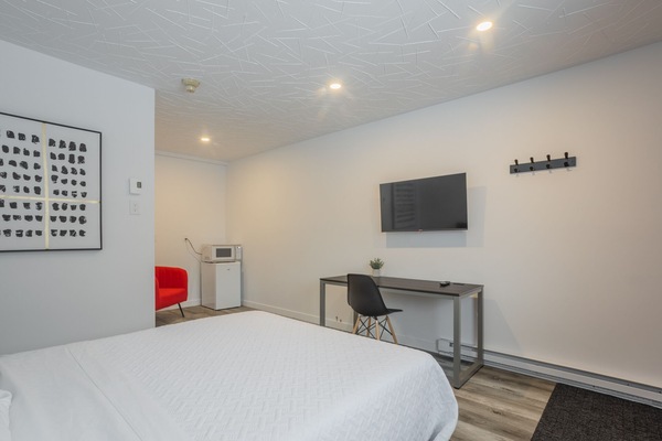 Habitación estándar, 1 cama Queen size, para no fumadores | Ropa de cama de alta calidad, camas con efecto memoria y escritorio