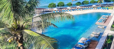 2 outdoor pools, open 9:00 AM to 7:30 PM, pool umbrellas, sun loungers