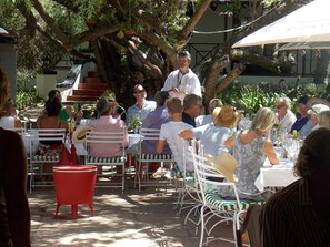 Lunch and dinner served, local cuisine