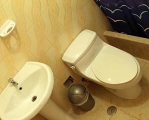 Habitación doble | Baño | Ducha y artículos de higiene personal gratuitos