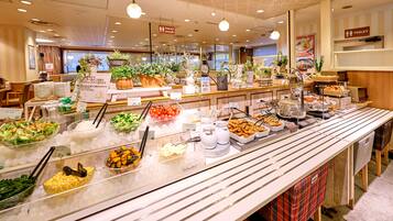 Daily buffet breakfast for a fee