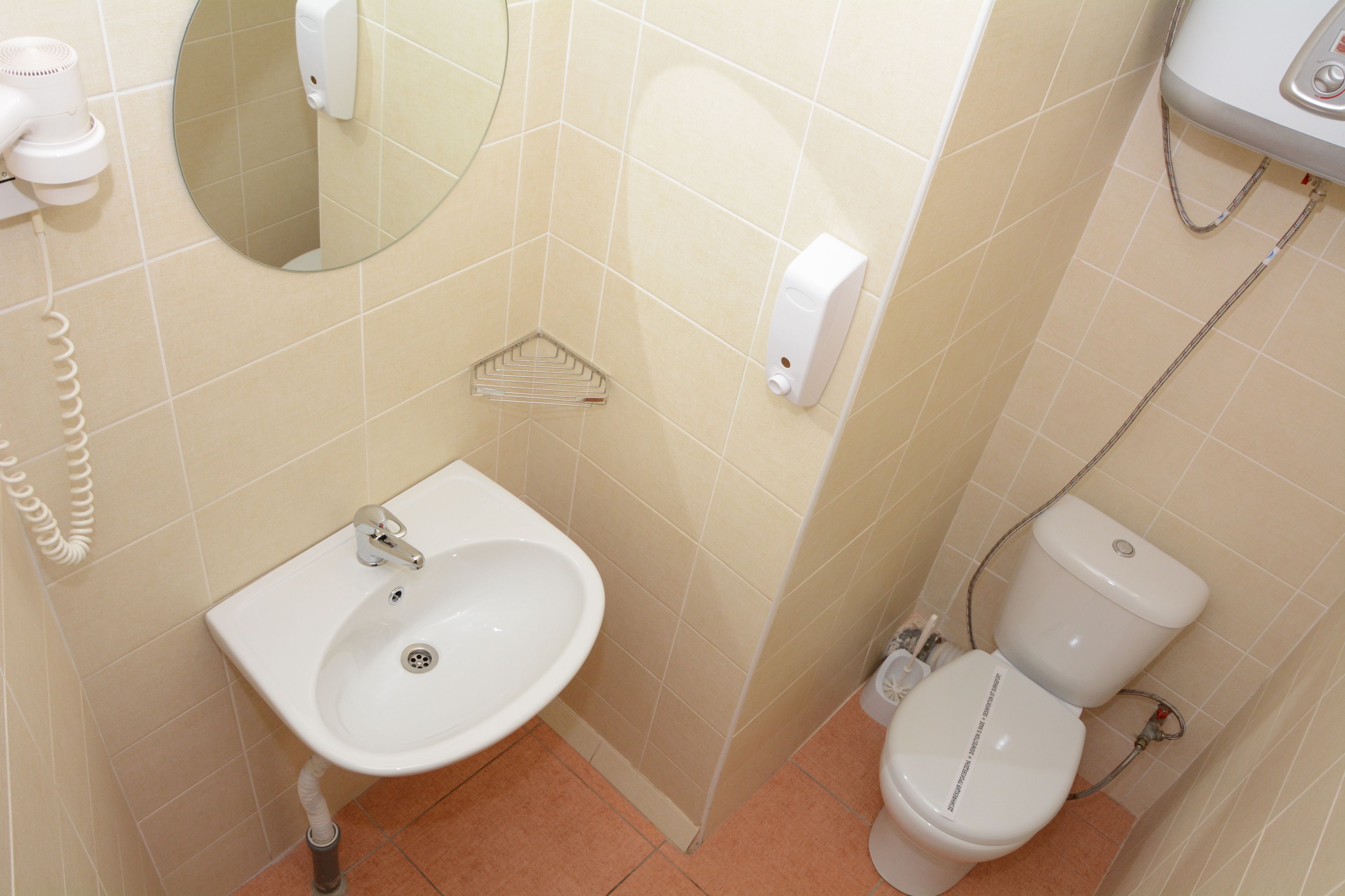 family room | bathroom | shower, free toiletries, hair dryer, towels