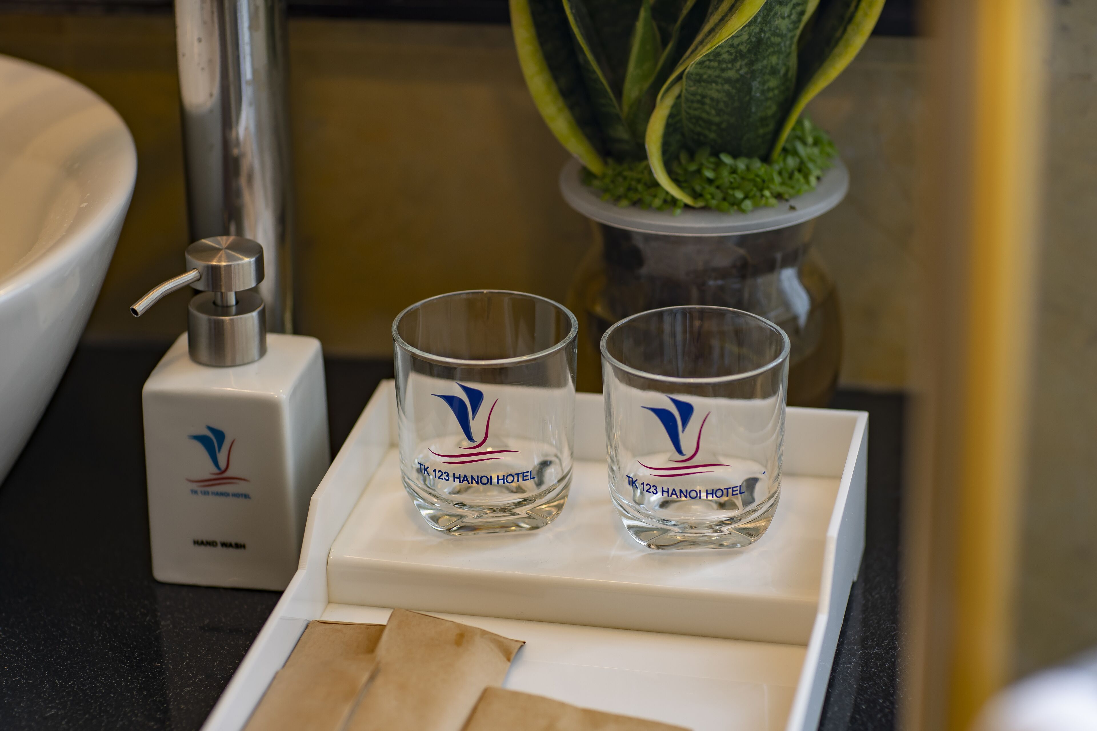 free toiletries, hair dryer, slippers, towels