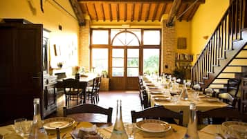 Dinner served, local cuisine