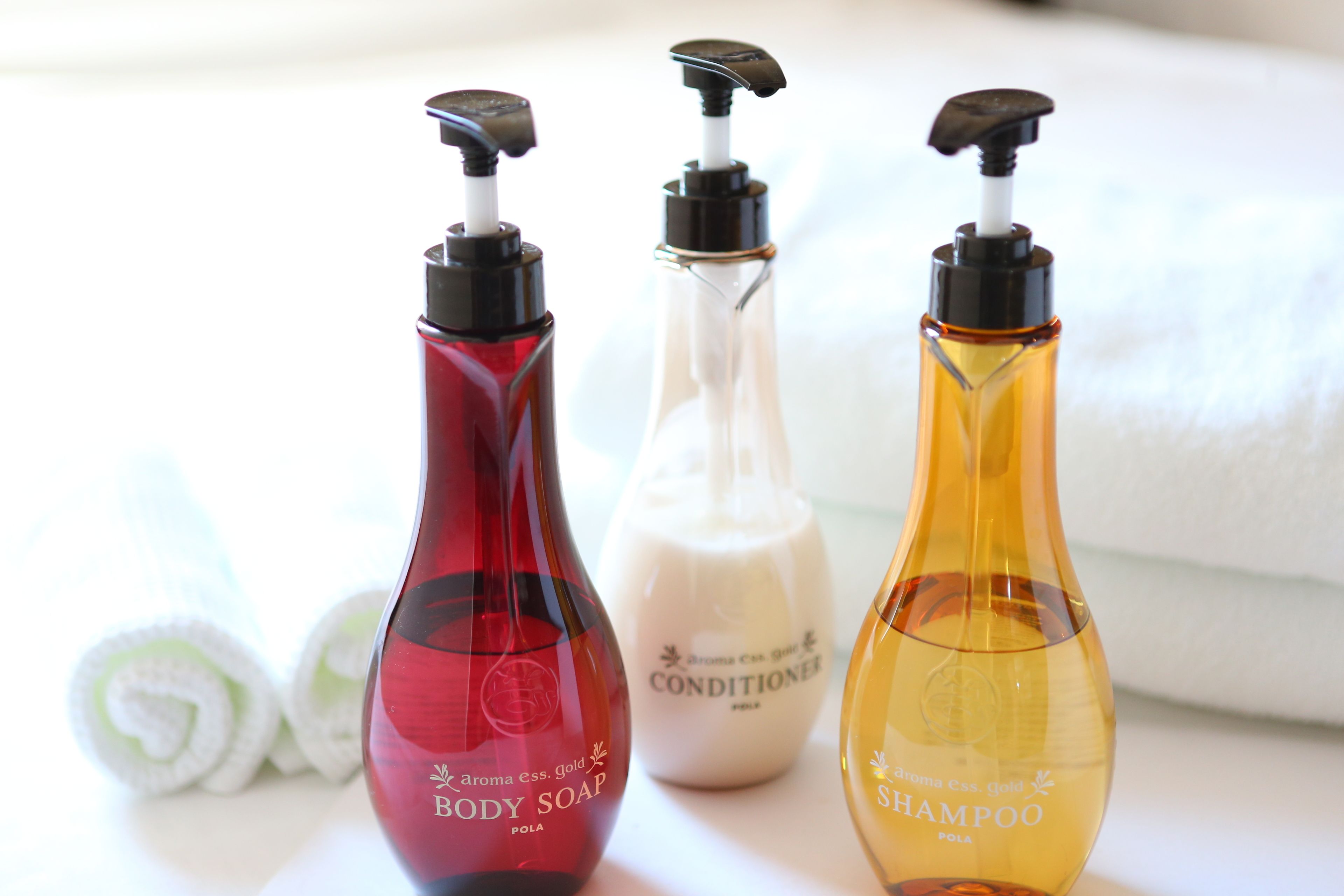 combined shower/bathtub, free toiletries, hair dryer, slippers