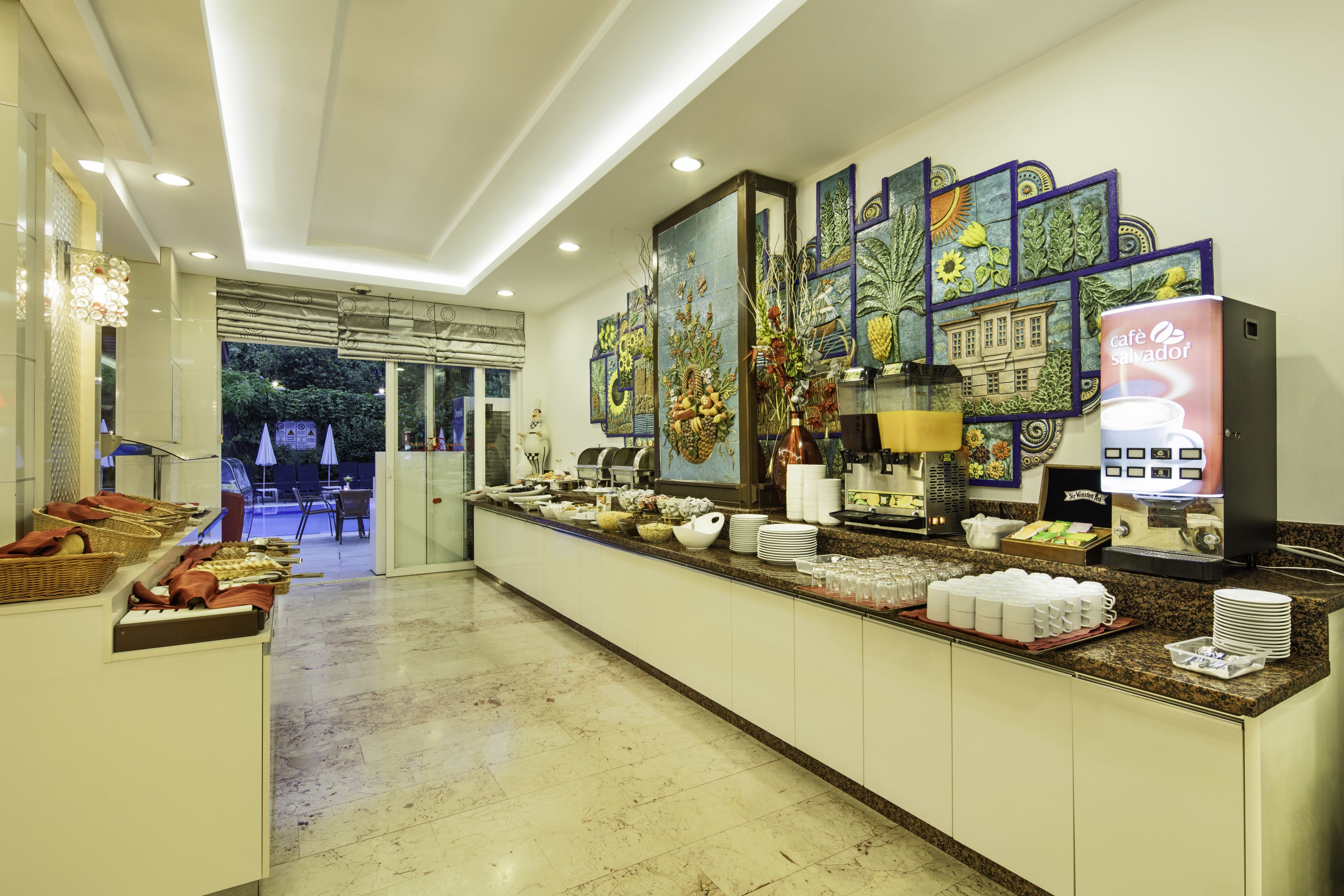 daily buffet breakfast (eur 12 per person)