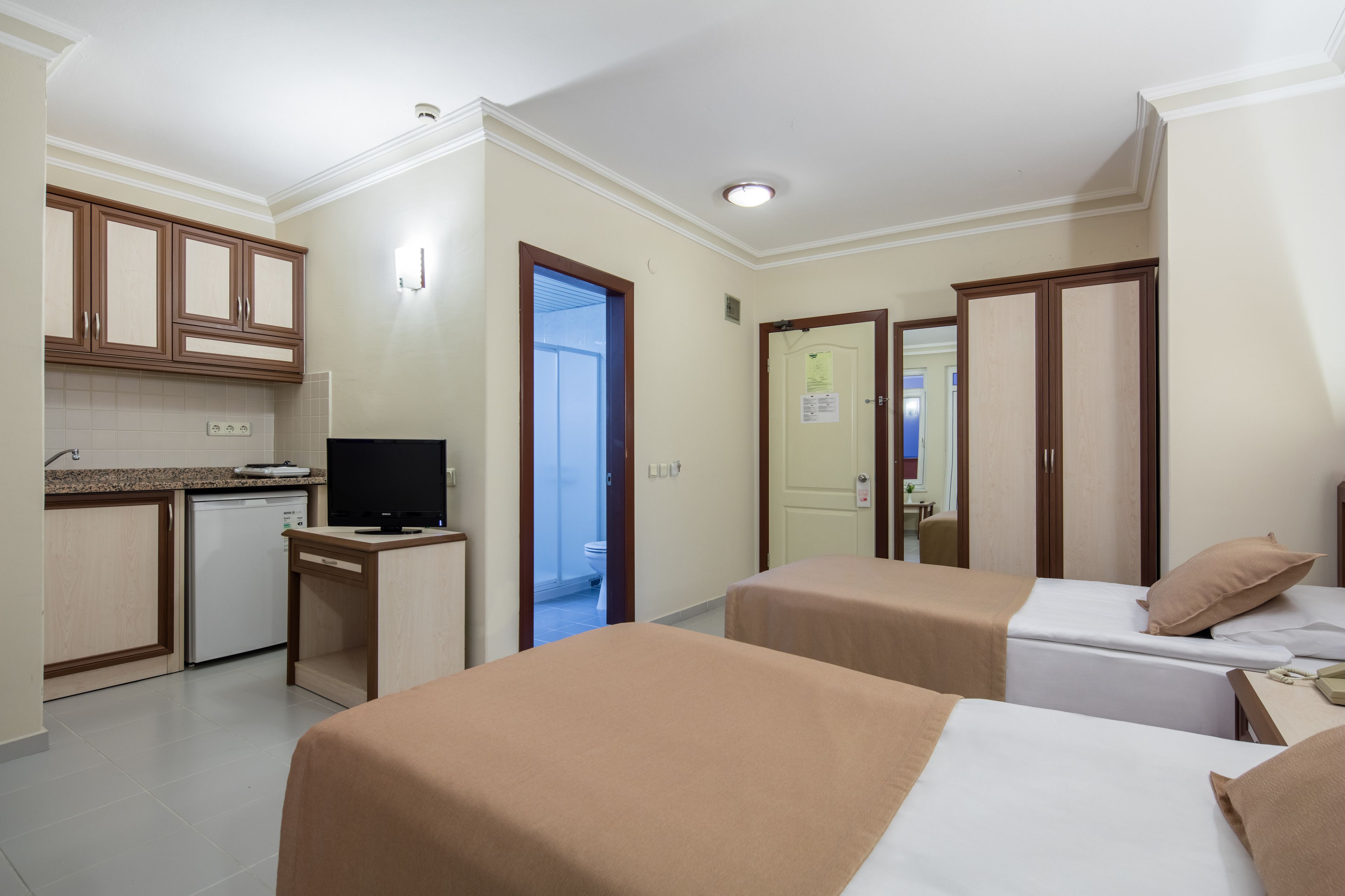 basic studio, balcony | premium bedding, desk, soundproofing, free cots/infant beds