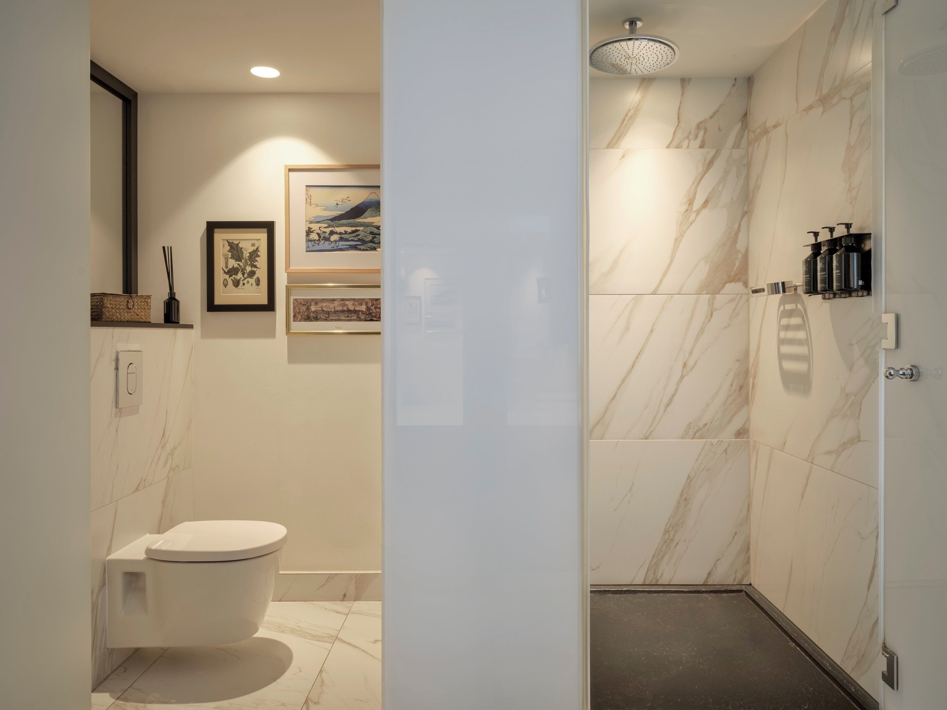 room (nikolai boutique) | bathroom | free toiletries, hair dryer, slippers, towels