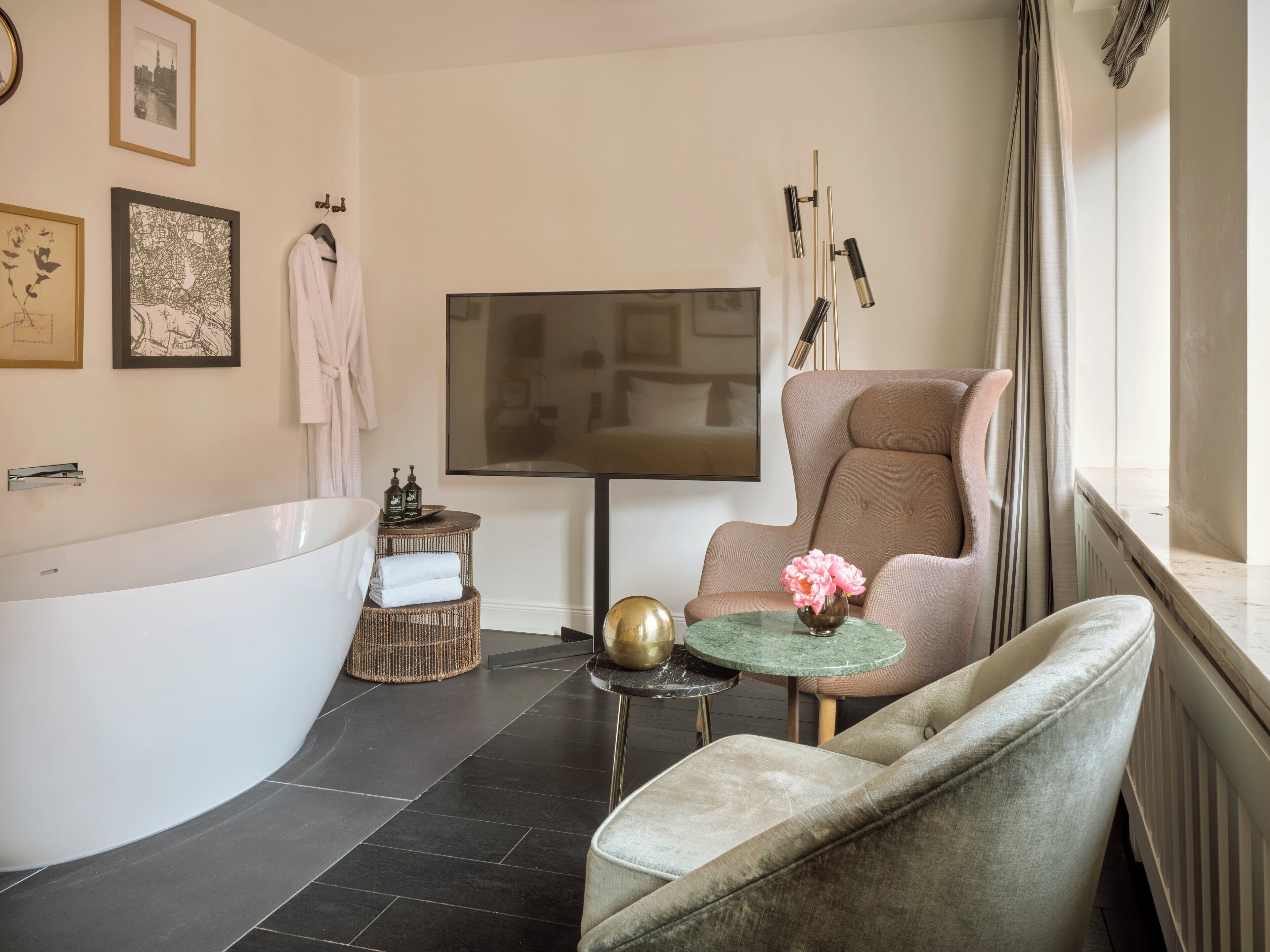 room (nikolai supreme) | bathroom | free toiletries, hair dryer, slippers, towels