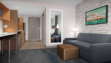 Studio, 1 très grand lit, non-fumeurs, en angle (City) | Literie de qualité supérieure, surmatelas, bureau
