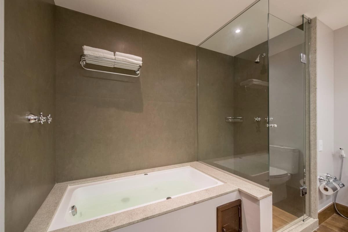 Banyo | Duş, geniş duş başlığı, ücretsiz banyo/kozmetik ürünleri