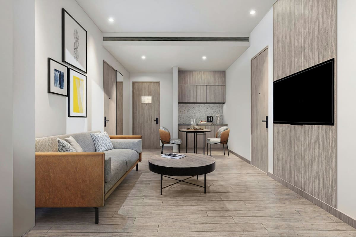Suite, 1 Bedroom | Minibar, in-room safe, desk, laptop workspace
