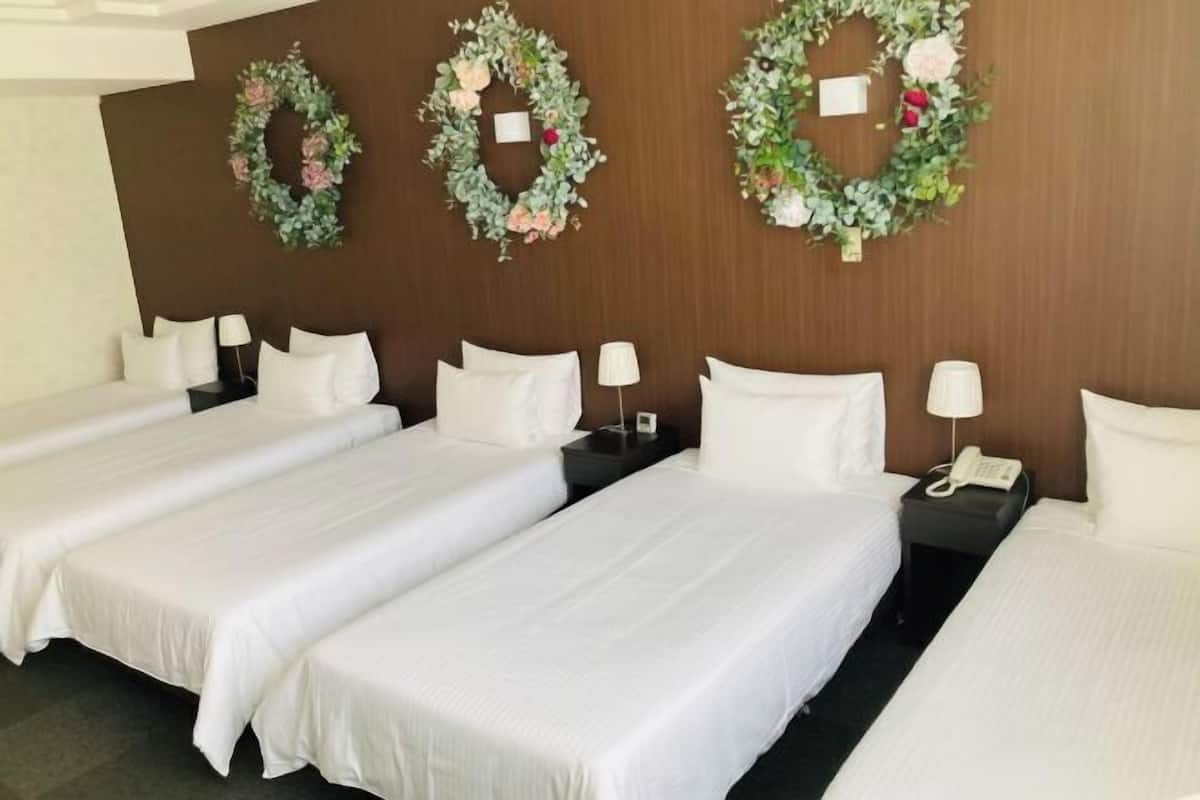 Blackout curtains, iron/ironing board, free WiFi, bed sheets