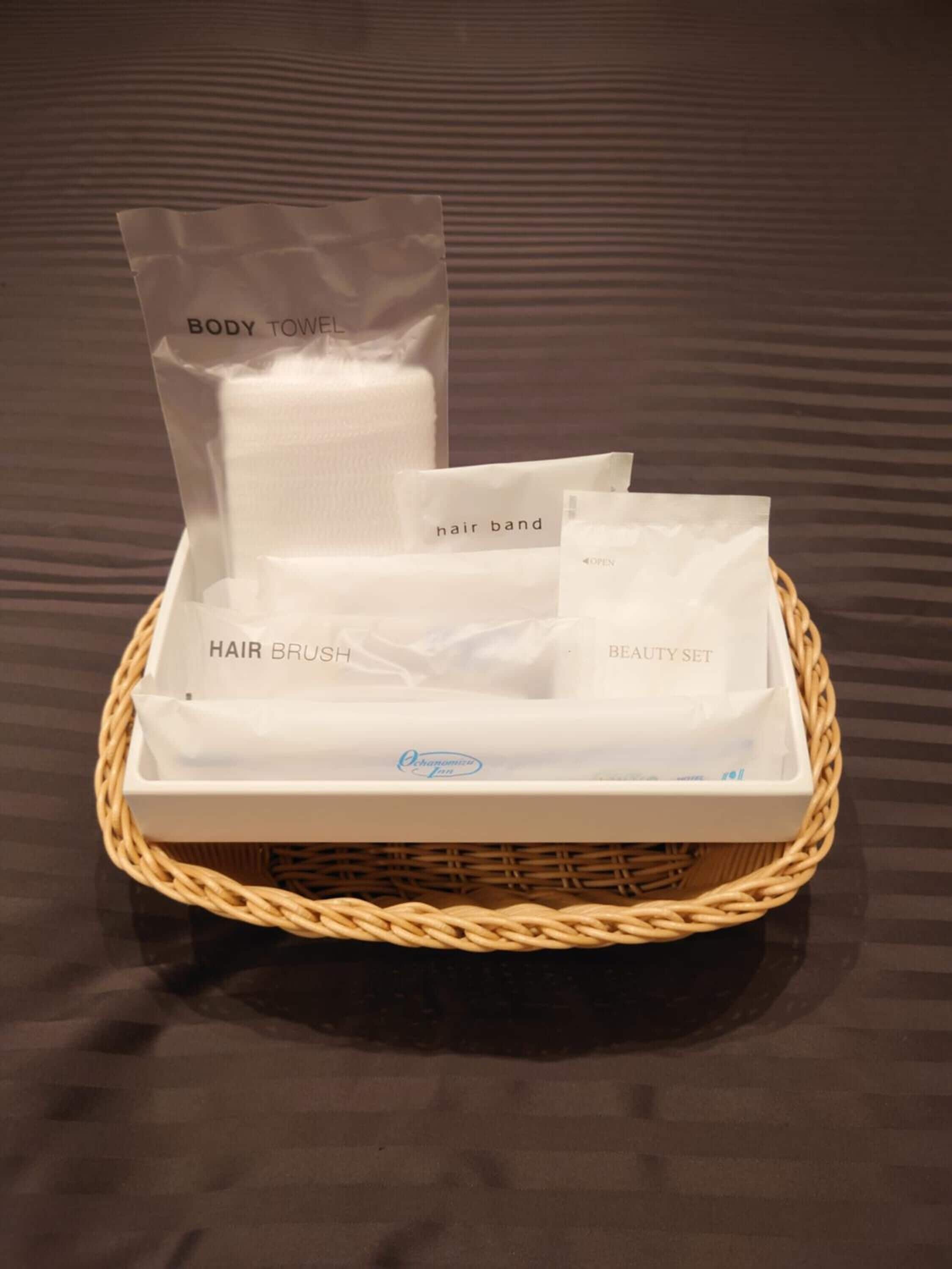 combined shower/bathtub, free toiletries, hair dryer, bathrobes