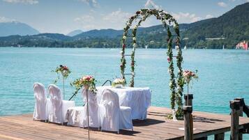 Outdoor wedding area