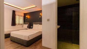 Minibar, sistema de insonorizaciĂłn y tabla de planchar con plancha