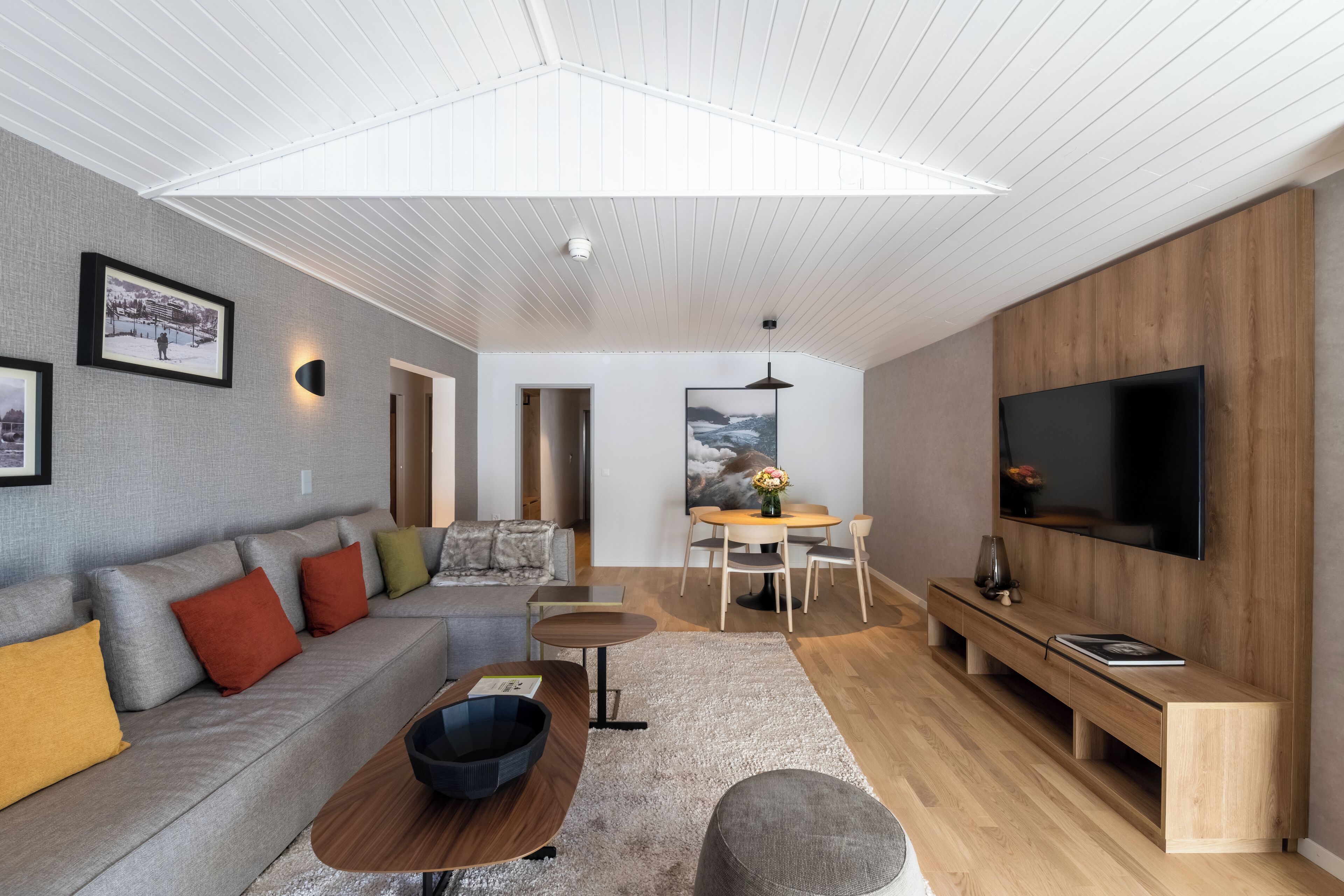 Room, Multiple Beds (The West Side Apartment) | Living area | Flat-screen TV