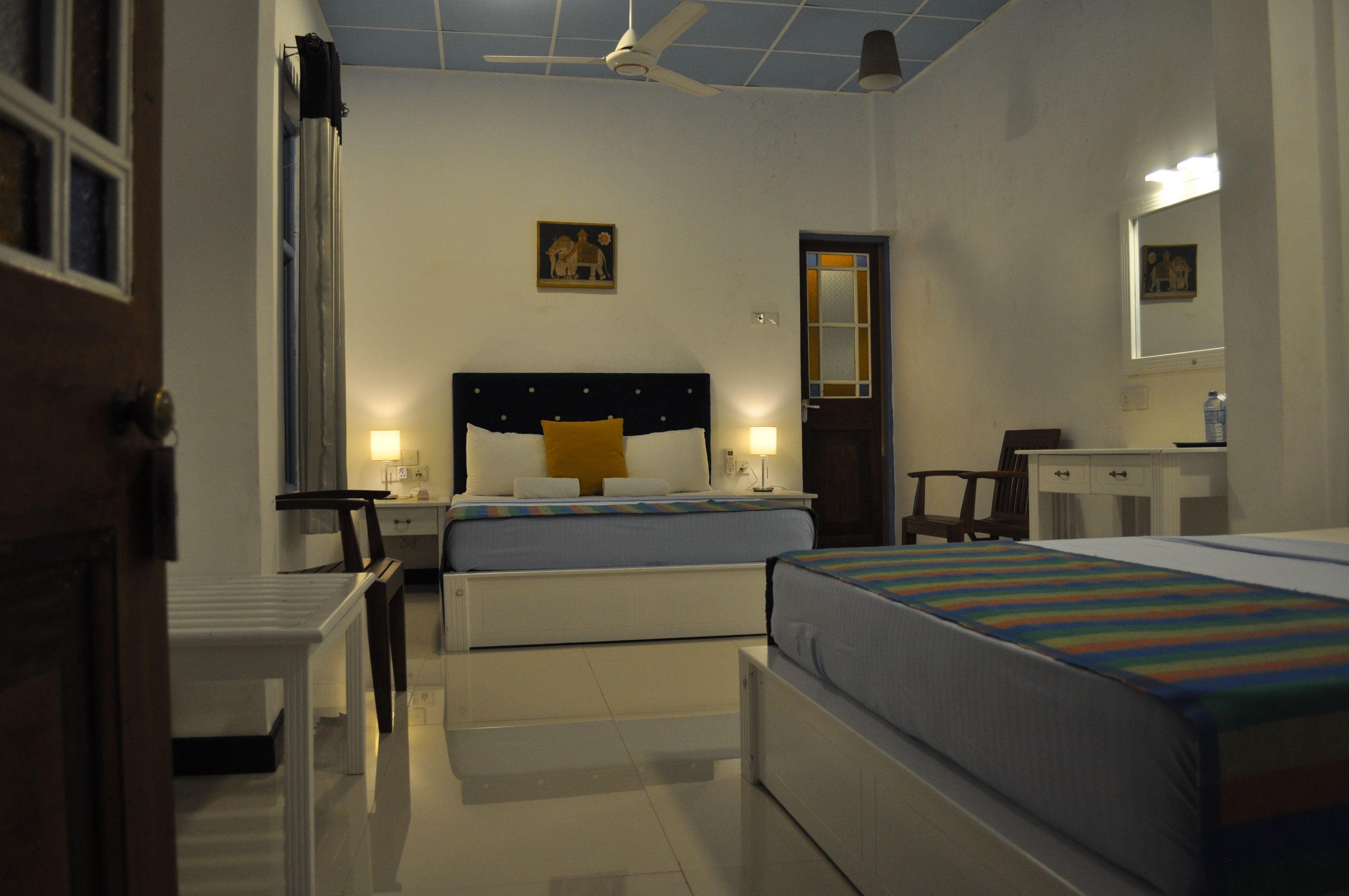 Premium Quadruple Room, 2 Double Beds | Premium bedding, in-room safe, desk, iron/ironing board