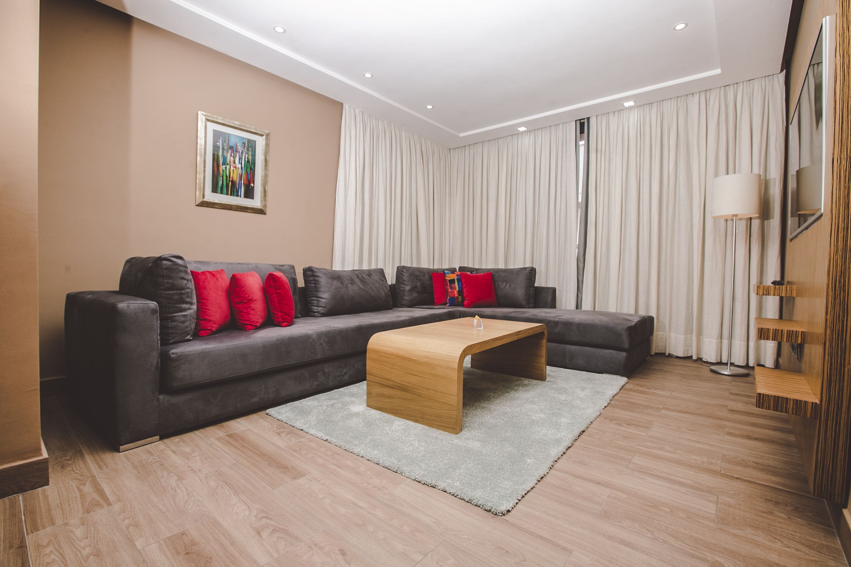 42-inch flat-screen tv with satellite channels, tv