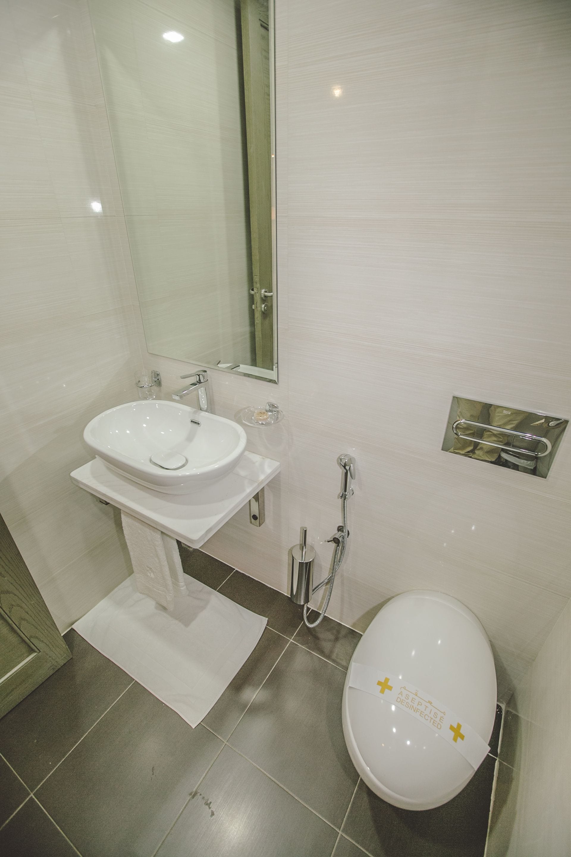 shower, rainfall showerhead, designer toiletries, hair dryer