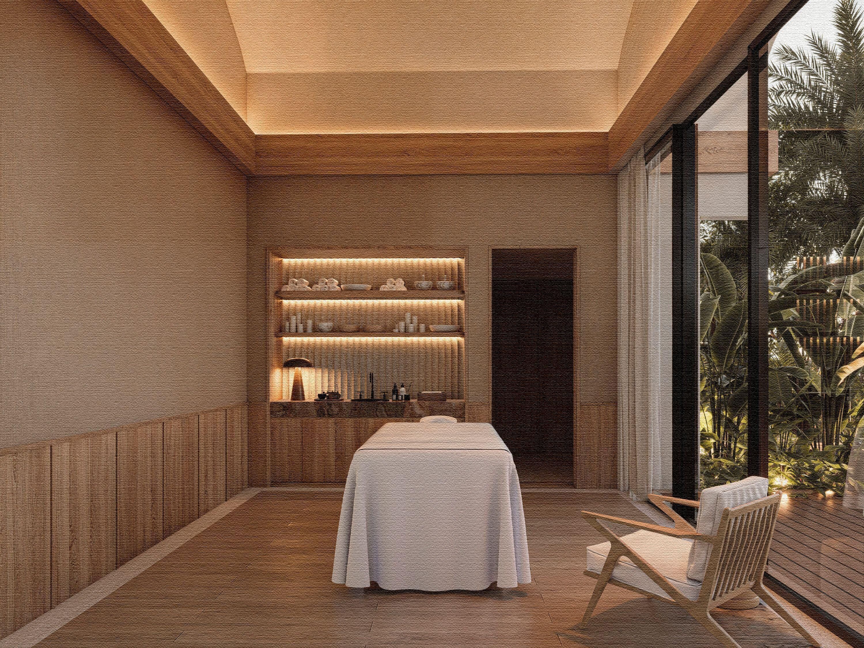 Behandelingskamers voor koppels, een sauna, een bubbelbad, een stoombad