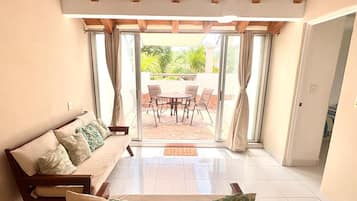 Basic Apartment, 2 Bedrooms, Terrace (MAR) | Premium bedding, down comforters, memory foam beds, desk