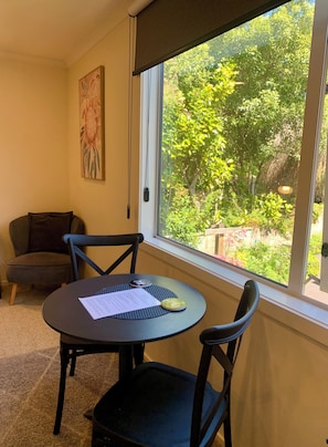 Studio Apartment - Balcony | Living area - March Apartments (Dunedin)