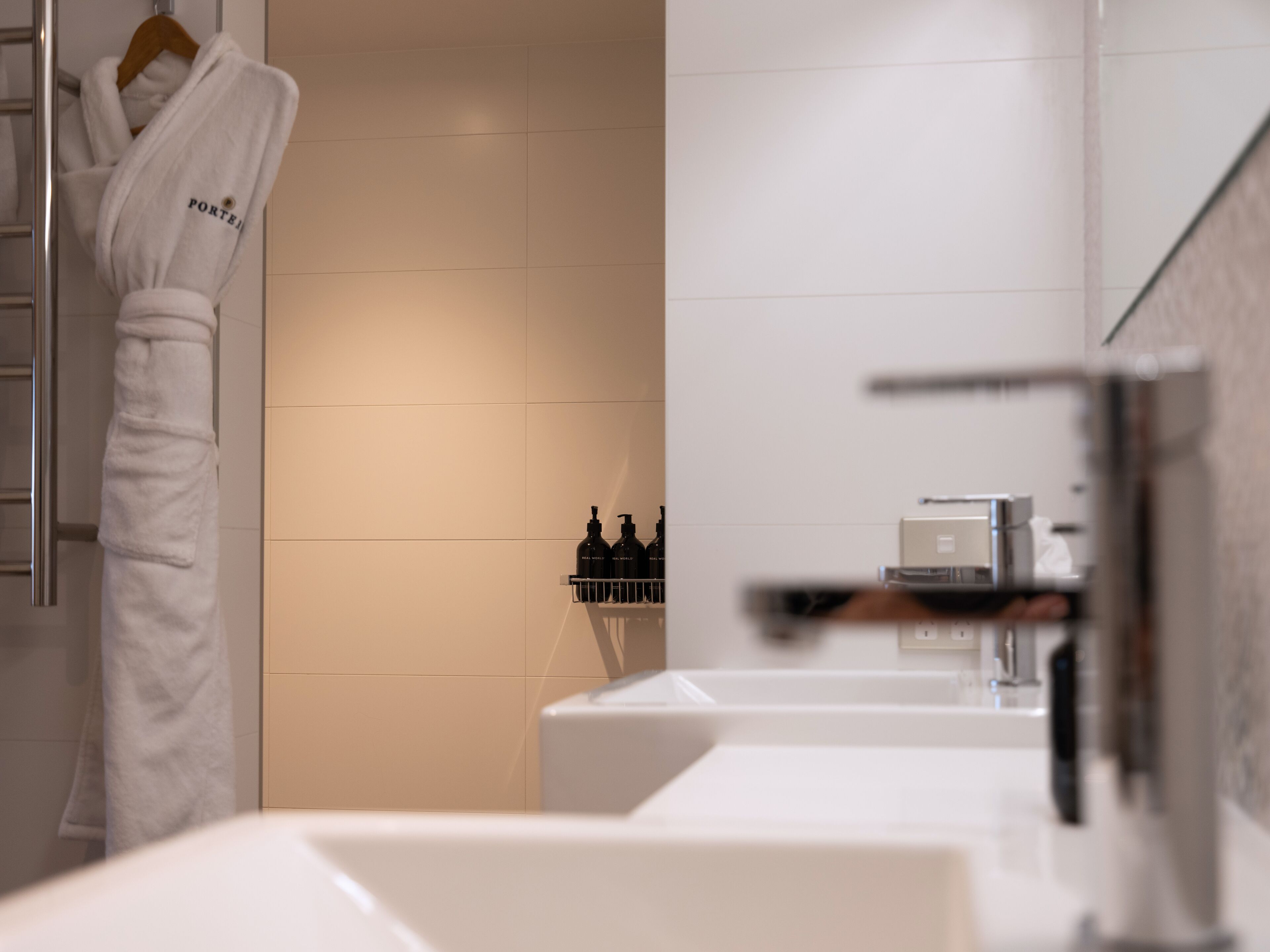 premier suite, 1 bedroom | bathroom | hair dryer, bathrobes, slippers, towels