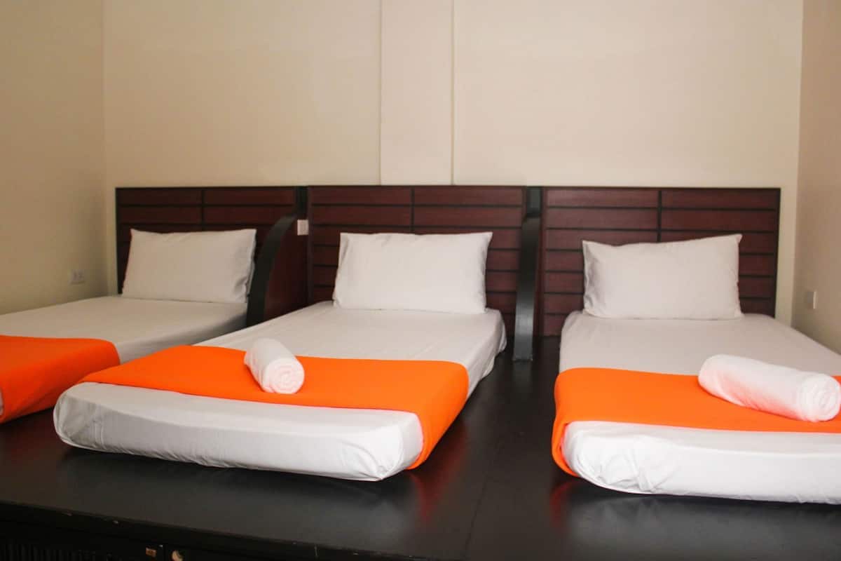 Desk, bed sheets