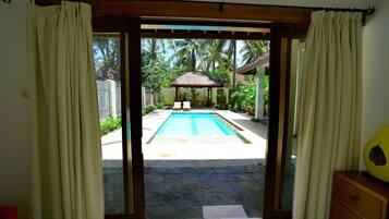 Family Villa, 3 Bedrooms, Pool View | Minibar, in-room safe, desk, blackout curtains