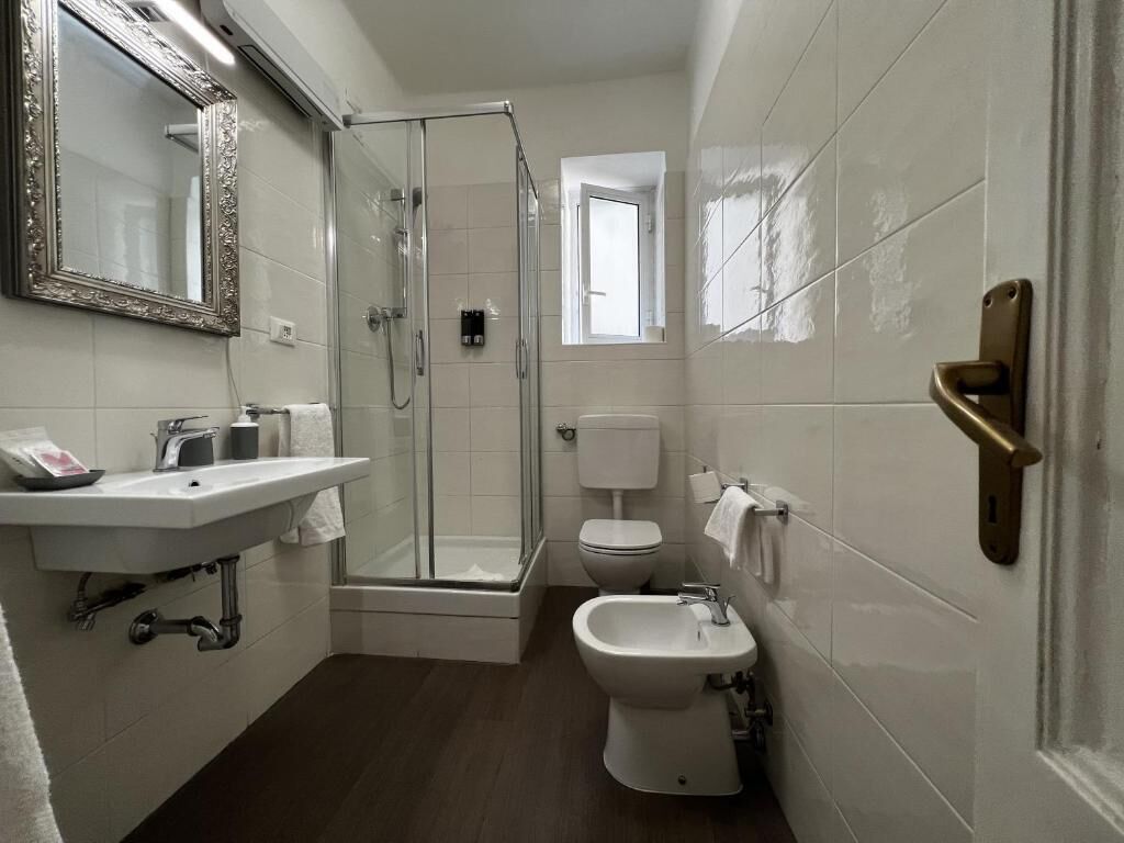 free toiletries, hair dryer, bidet, towels