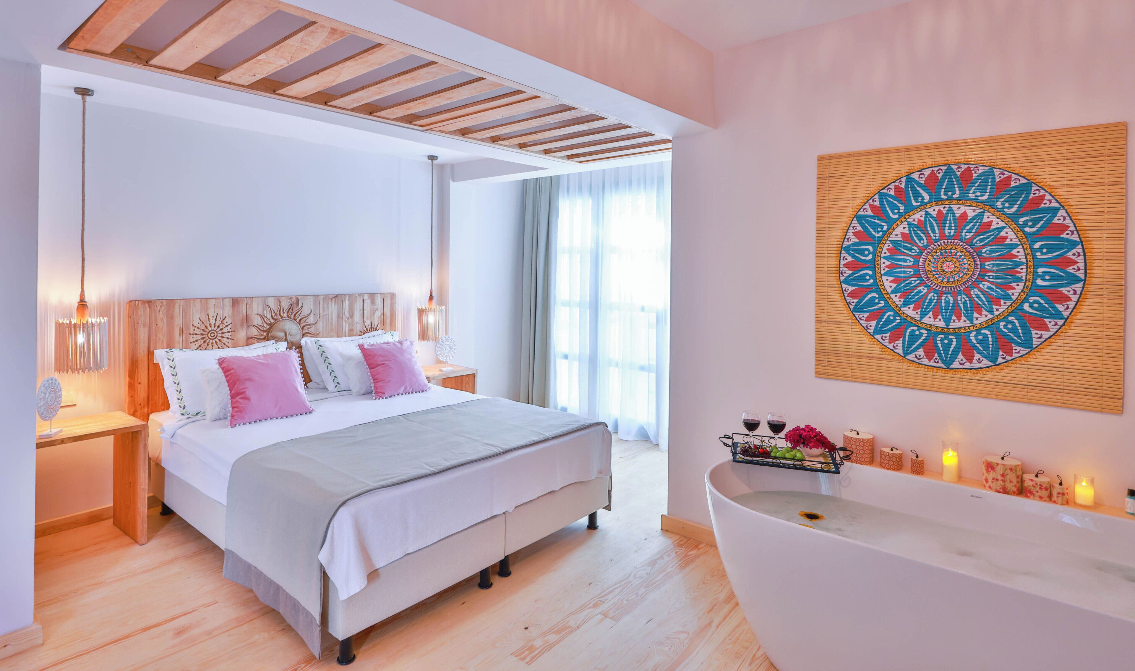 Chambre, 1 grand lit, non-fumeur, baignoire à remous | Draps en coton égyptien, literie de qualité