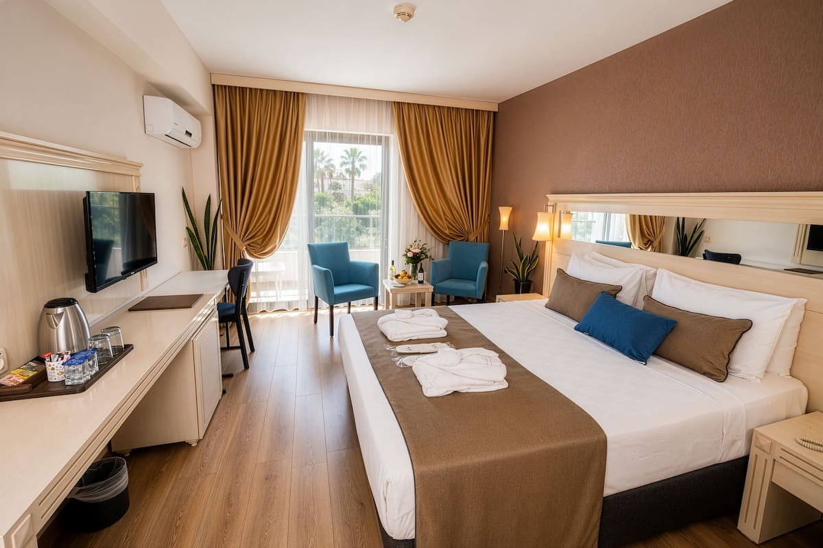 Minibar, in-room safe, desk, WiFi (free)