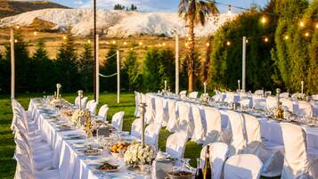 Outdoor wedding area