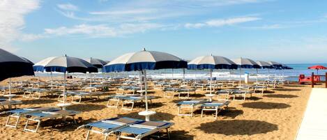 On the beach, scuba diving