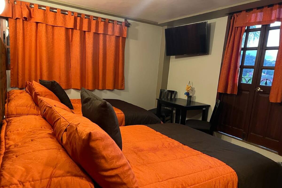 Family Double Room, 2 Double Beds | Desk, iron/ironing board (on request), WiFi (free), bed sheets