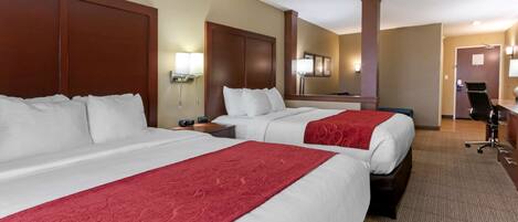 Desk, blackout curtains, iron/ironing board, free WiFi