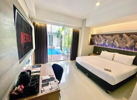 Deluxe-rum | Skrivbord, ljudisolering, gratis wi-fi och sängkläder