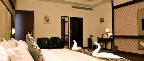 Hazel Suite | Premium bedding, down comforters, memory foam beds, in-room safe