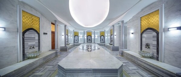 Sauna, steam room, Turkish bath, massage/treatment rooms - Xafira Deluxe Resort & Spa - All Inclusive (Alanya)